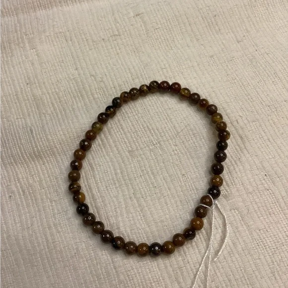 🚨Elegant Brown Tiger Eye Beaded Necklace and Bracelet Set - Picture 4 of 5